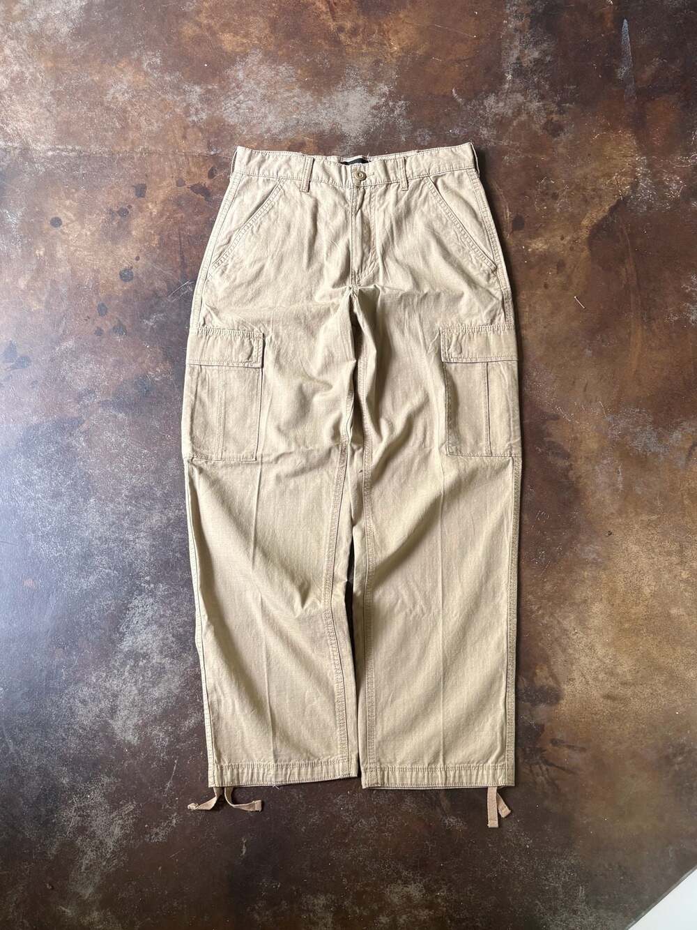 RSQ Mens Loose Fit Tan Cargo Pants Size 28x30